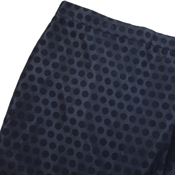 J.Crew Navy Blue Polka Dot Pencil Skirt - Picture 3 of 6